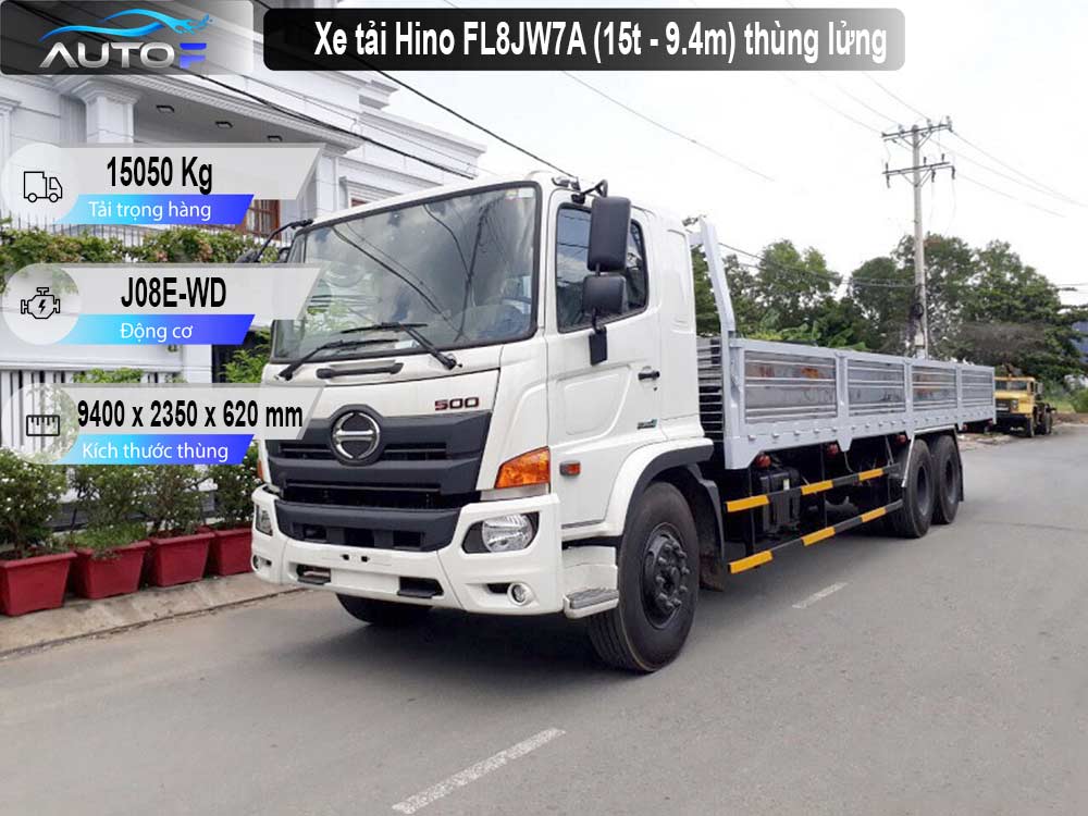 Xe tải Hino FL8JW7A (15t - 9.4m) thùng lửng